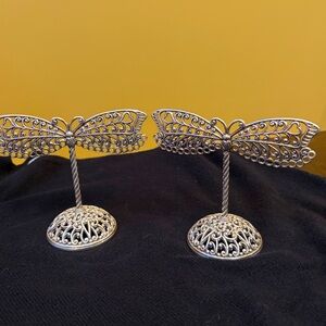 Brighton Silver Filigree Butterfly Earrings